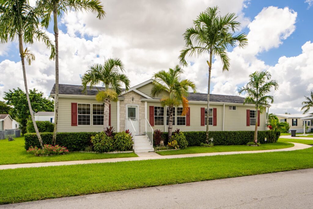 new mobile home in a manufactured home community.